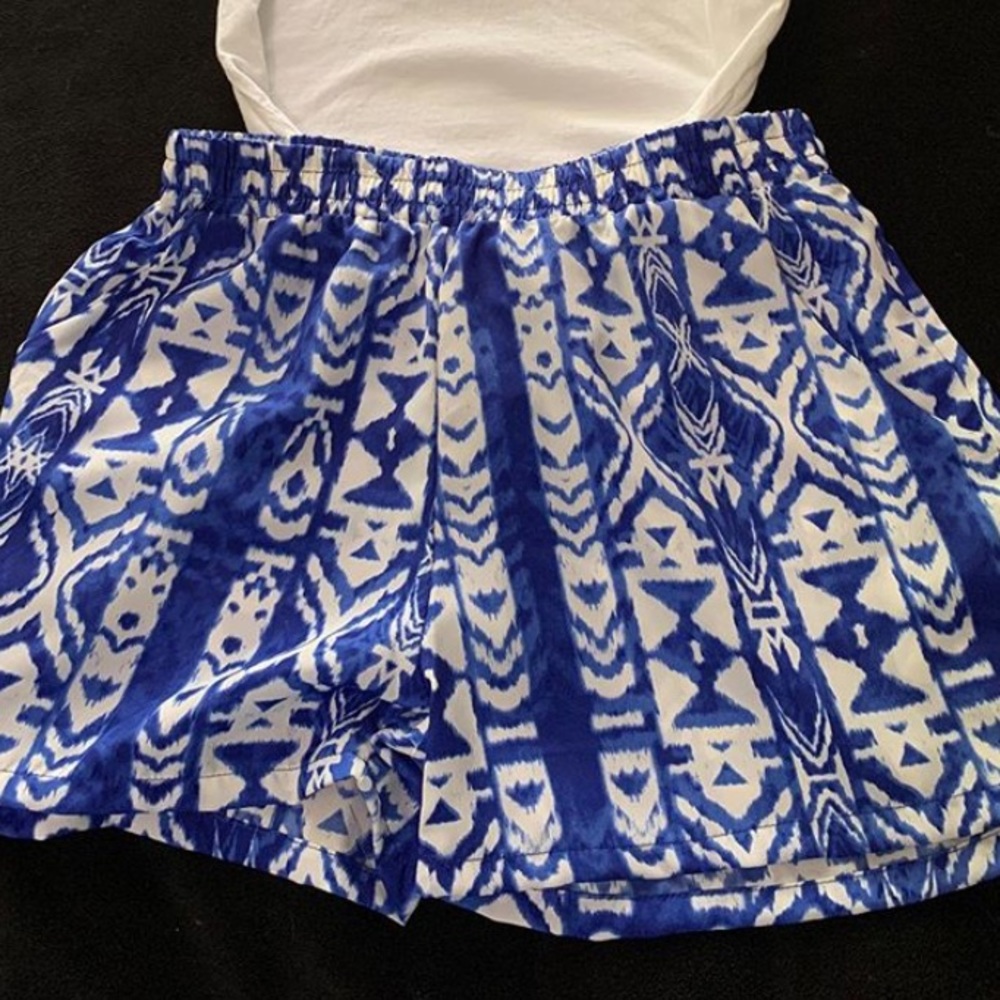 Blue designed shorts